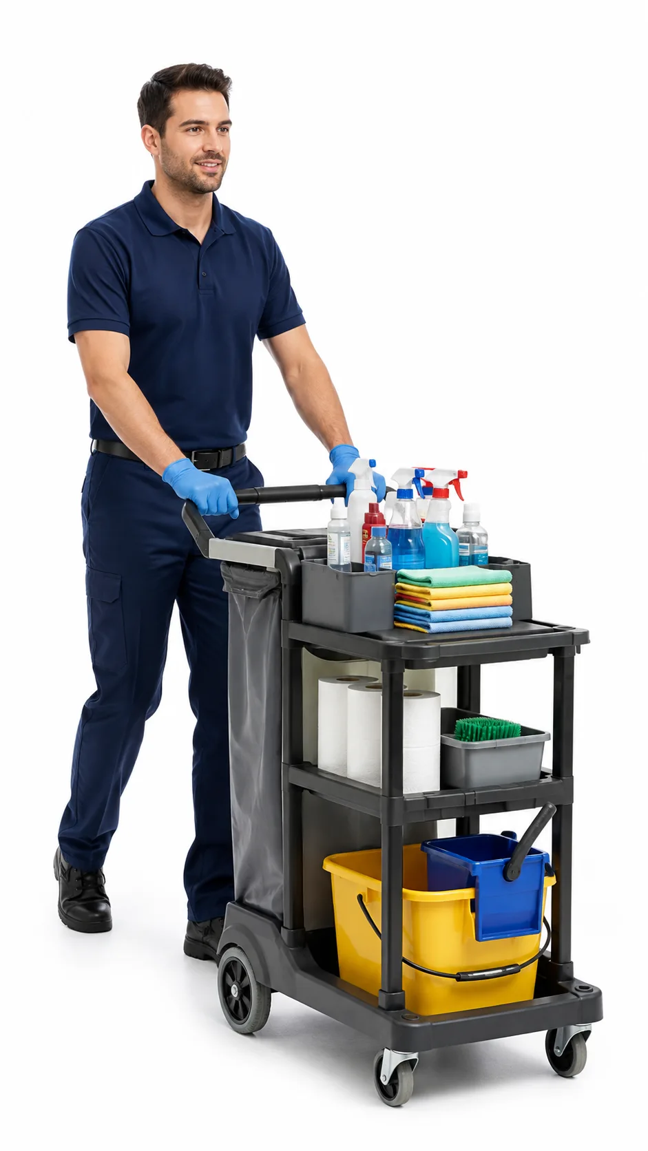 Metrospec professional cleaning crew performing commercial cleaning
