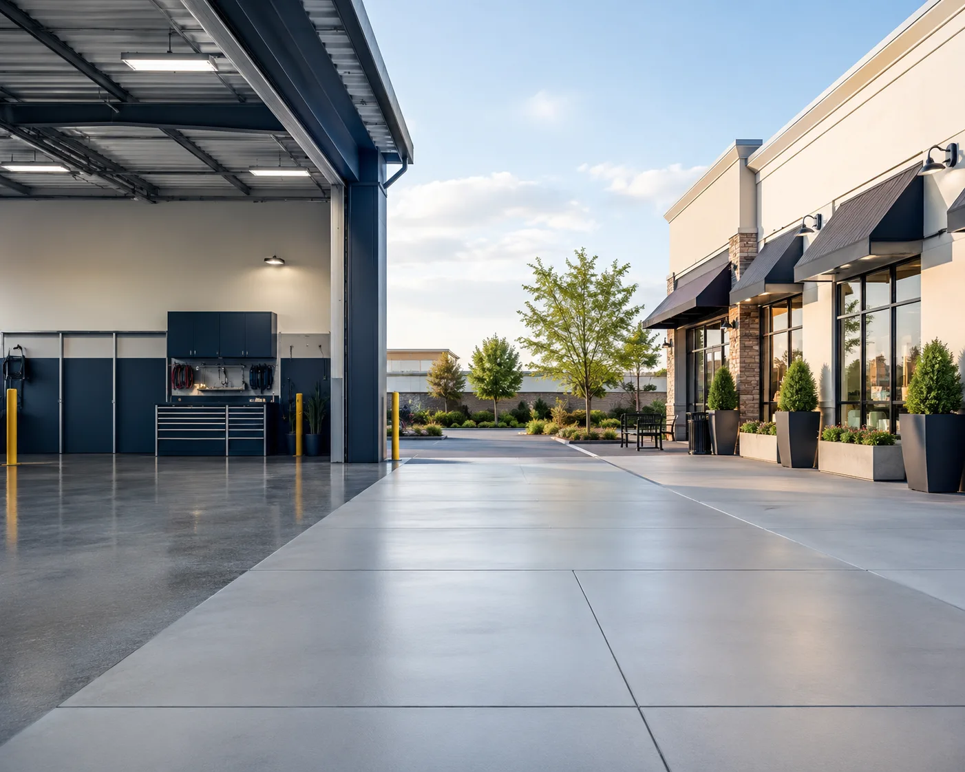 Metrospec outdoor retail space and commercial garage cleaning in Montreal